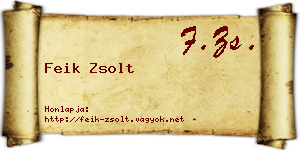 Feik Zsolt névjegykártya